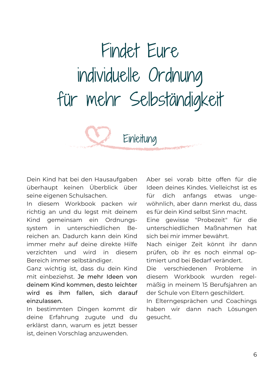 Schulstart-mit-Herz-Workbook "Ordnung" Seite 6