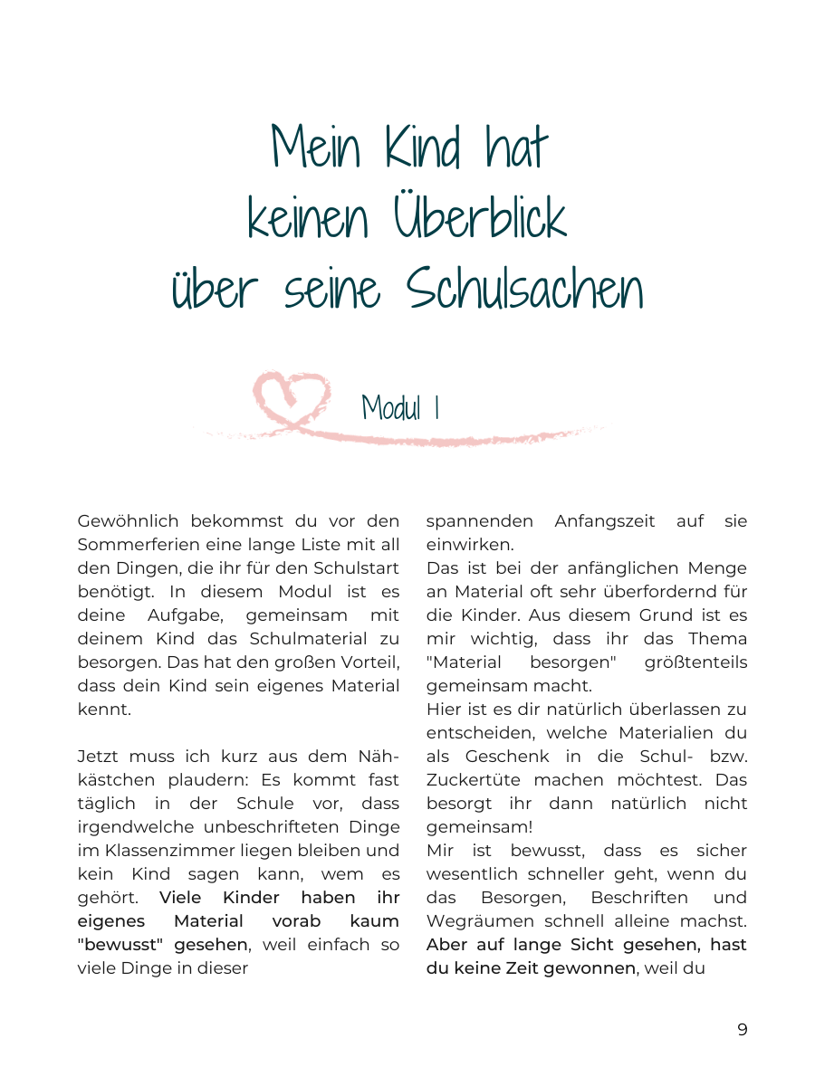 Schulstart-mit-Herz-Workbook "Ordnung" Seite 9